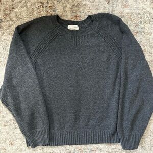Cozy Universal Thread Charcoal Gray Knit Crewneck Sweater